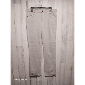 CJ By Cookie Johnson Women's 34 Beige Mid-Rise Faith Straight Denim Jeans USA
